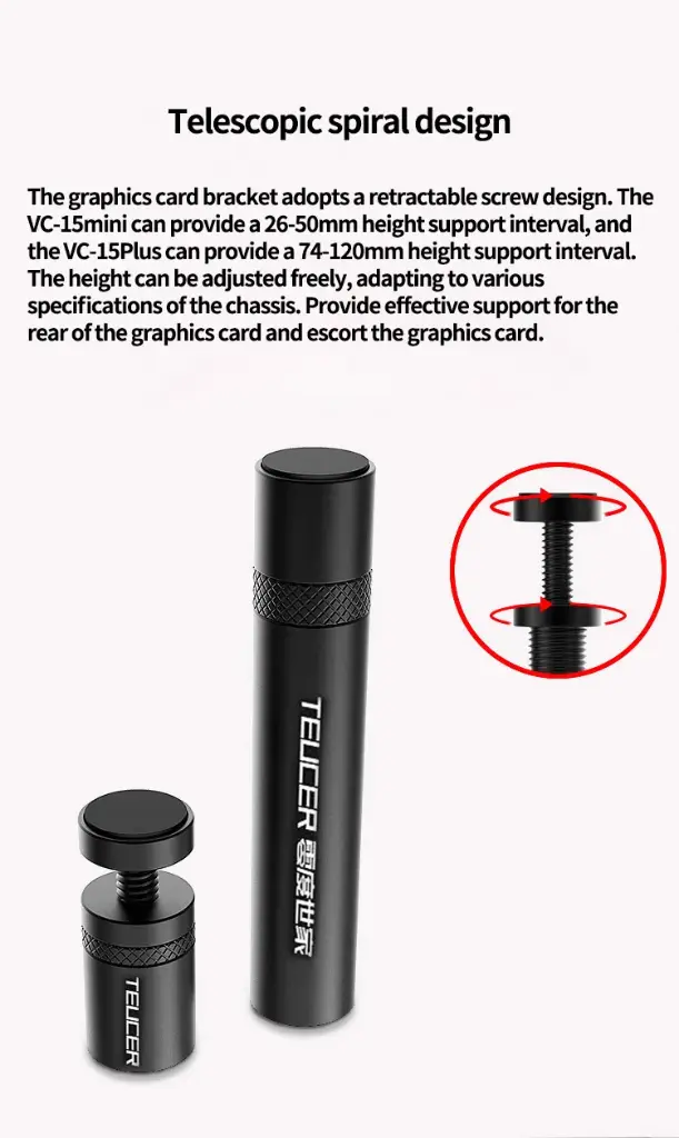 Soporte para Grafica Tipo Tornillo 74-120mm