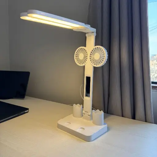 LAMPARA DE ESCRITORIO CON VENTILADOR