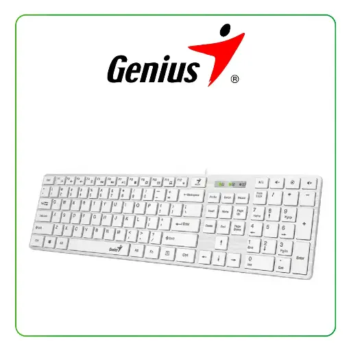 TECLADO GENIUS SMART SLIMSTART 126 USB MULTIMEDIA BLANCO