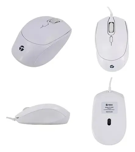 MOUSE TEROS TE-1225S BLANCO USB 