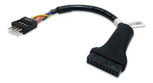 Adaptador MOTHERBOARD USB 3.0 HEMBRA 20 PINES A USB 2.0 MACHO 9 PINES 14cm