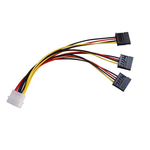 Cable Adaptador 3 SATA A 1 Molex IDE 22CM