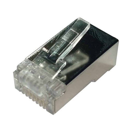 Conector RJ45 con Capucha Metálica 